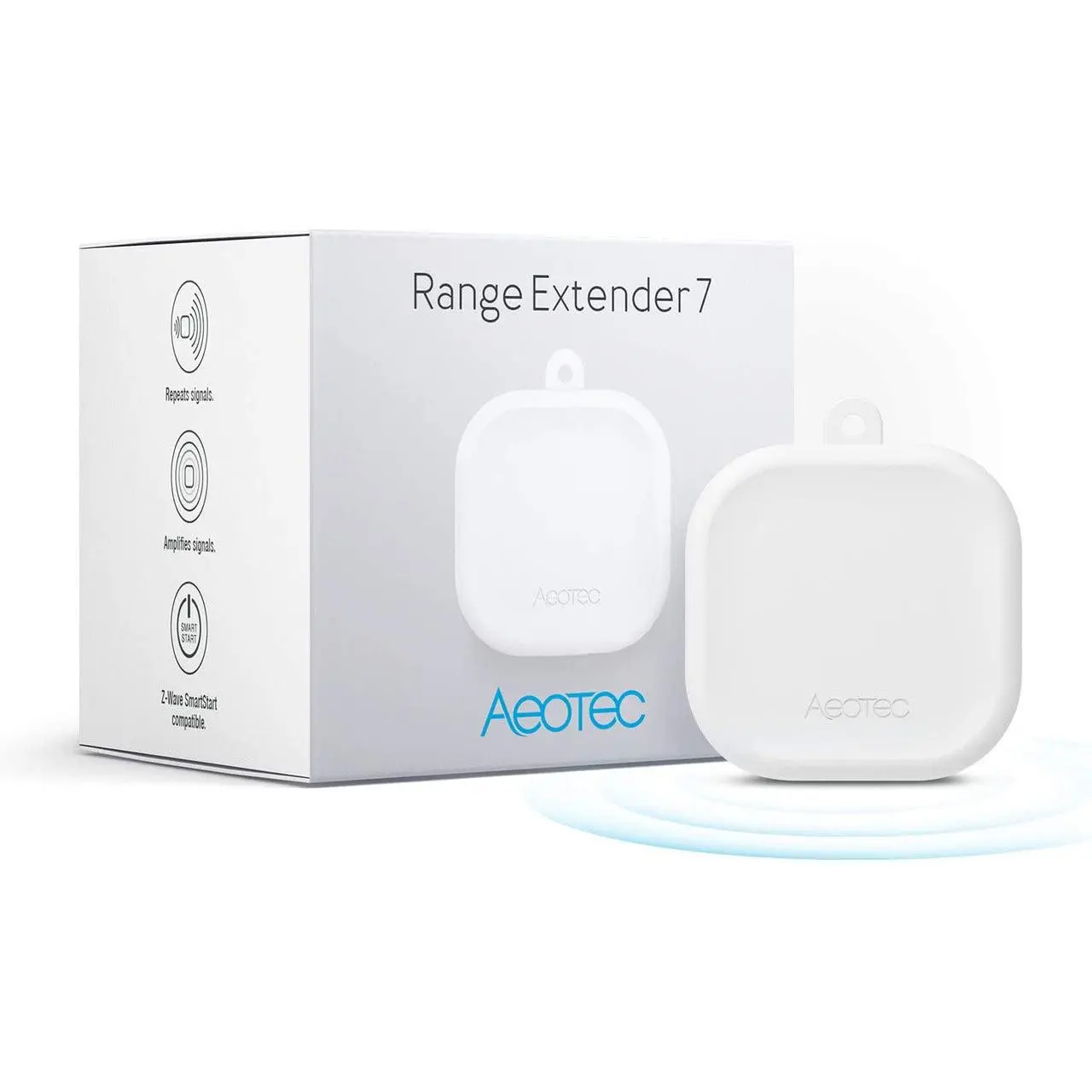 Aeotec ZW189 Z-Wave Plus Range Extender - Signal Booster, Repeats Signals, S0 Security, SmartStart Compatible, Single Antenna, 2.2 Inch Fascia, Power Outlet for Computers & Office Network Components