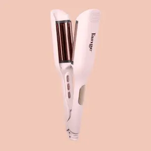 L'ANGE HAIR - SculptWaver Titanium Deep Wave | Hair Crimper for Effortless Beach Waves | 3 Barrel Hair Waver with Adjustable Heat | Dual Voltage & Smart Timer | Styling Tools, Natural Waves, Defined Waves, Flawless, Plug