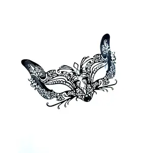 Metal Fox Mask - Black