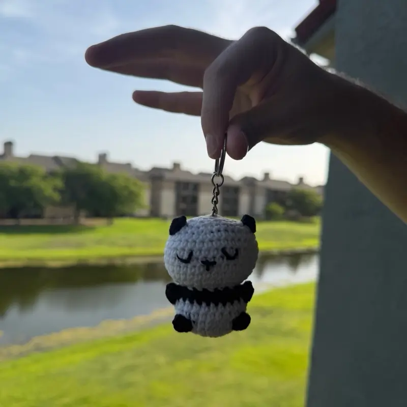 Crotchet Panda Keychain