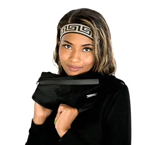 RM’s After Five Scarves in Black Stretch Velvet