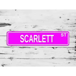 Scarlett Street Sign Personalized Custom Name Gift
