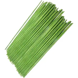 100 count 14 Inch 18 Gauge Floral Stems Wire,Green Flower Paper Wrapped Wires,DIY Crafting Floral Stem for Artificial  Arrangements,Bouquets Flower Making Supplies