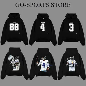 [Go-Sports] All Cowboys Players For Cowboys Nation Premium Cotton Hoodie (Made In US), George Pickens Ceedee Lamb Dak Prescott Fan Game Day Outfits, Gift For Football Fans, Football Graphic Hoodie