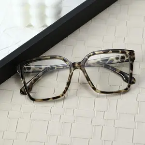 1pc Women'S Leopard Print Design, Featuring a Romantic Style, Made from PC Material, Large Square Size, Transparent, Ideal for Everyday Use, Appropriate for All Seasons