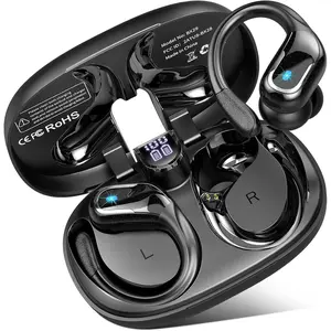 Earbuds, 75Hrs  5.4 Headphones ,  Earbuds with ENC Noise Canceling Mic, Bass Stereo  Earphones, IP7  Over Ear Buds with Earhooks for Running/Workout