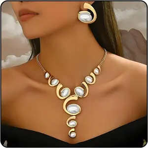 Women's Jewelry Set — Gold, Silver, & Black Bohemian-Western Style; Vintage Chunky Chain Layering Set with Pendant Necklaces; Stylish & Adjustable; Cowgirl Chic