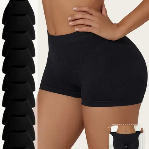 Women's Seamless Mid-Waist Briefs, Basic Breathable Skin-Friendly Anti-Chafe Underwear Panties, Essential for Dresses, All Seasons, Casual Style, Shorts