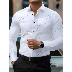 Men's Long Sleeve Shirt, Casual Business Style, Comfortable Fashion Design, Daily Wear Preferred Cs6857