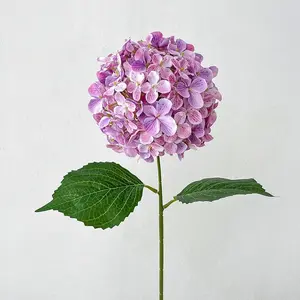 High-End Long Branch 2 Leaf 3D Printed 162 Pieces Hydrangea Artificial Flowers, Reusable, Never Wither, Ideal for Home Decor, Weddings, Parties