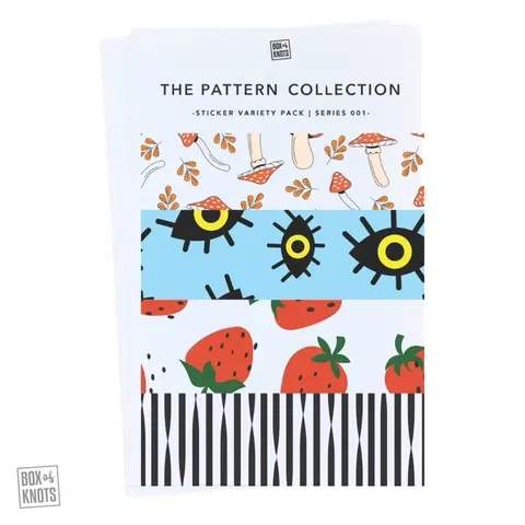 The Pattern Collection | Series 001 | Variety | Full Sheet Sticker Collage Adhesive | Scrapbooking and Journaling | Matte Decorative Junk Journaling Decor | Scrapbooking