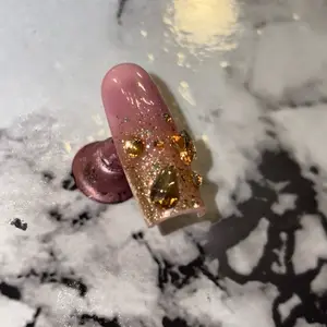 Gold Bling GlitterBomb Acrylic Press on Nails