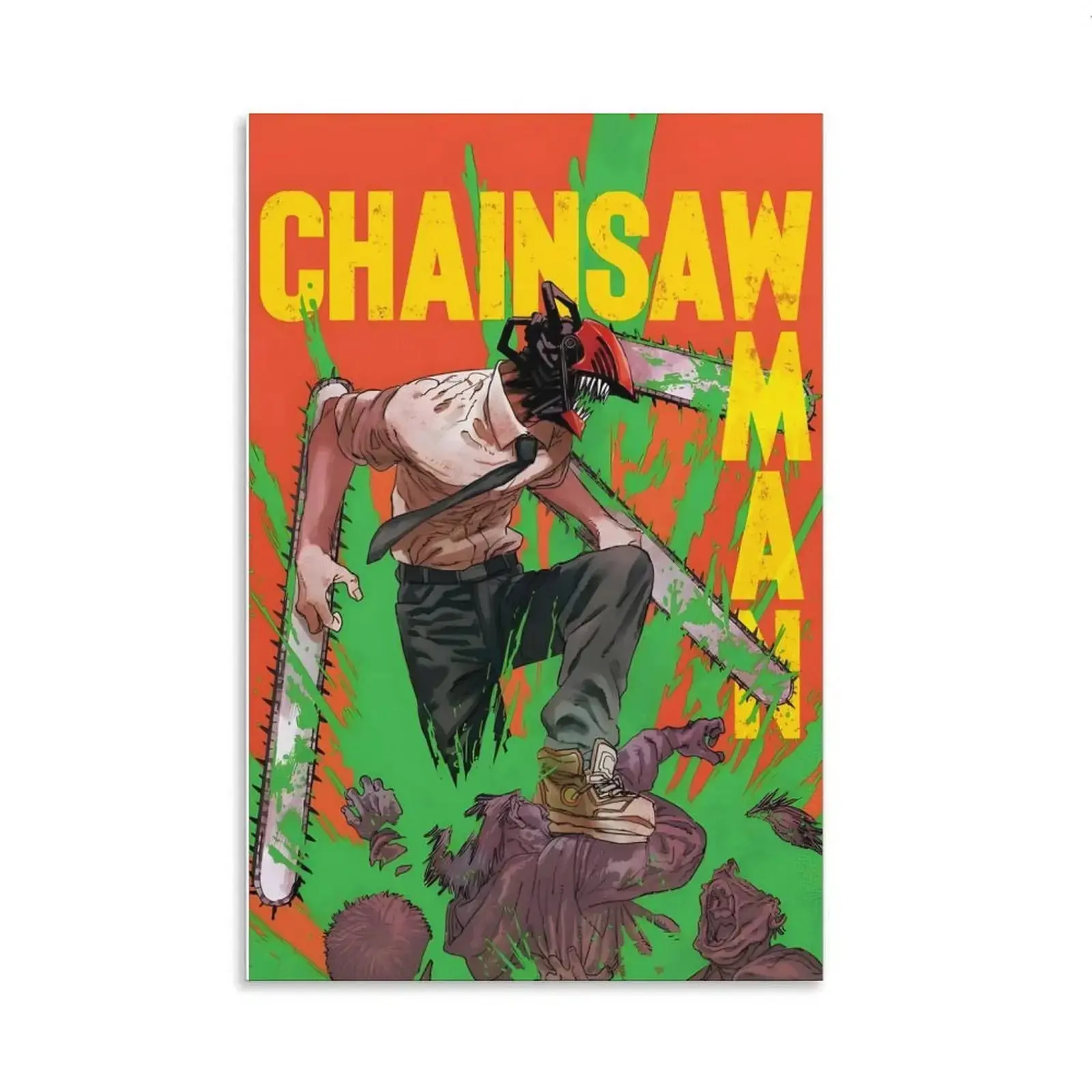 Chainsaw Man Anime Canvas Poster Print | High-Quality Eco-Friendly Wall Art Decor | Premium Black Hard Frame or Frameless Option | Makima Reze Power Kobeni Trendy Otaku Room Aesthetics Gift gaming room office