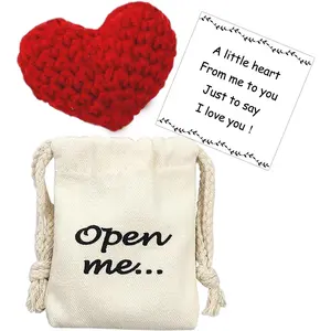 Pocket Hug Gift I Love You Gifts for Him for Her Crochet Heart Missing You Gift (Heart)