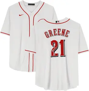 Hunter Greene Cincinnati Reds Autographed White Nike Replica Jersey - Fanatics Authentic Certified