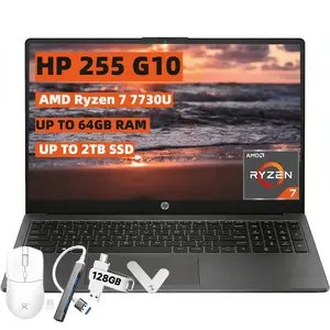HP 255 G10 15.6" FHD Business Laptop, AMD Ryzen 7 7730U, 64GB RAM, 2TB SSD, Numeric Keypad, Wi-Fi 6, HD Webcam, Window 11 Pro