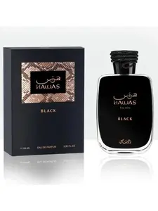 Rasasi Perfumes | Hawas Black | Men's Fragrance | Eau De Parfum | 3.4 oz - 100 ml | Woody - Citrus - Mossy Notes