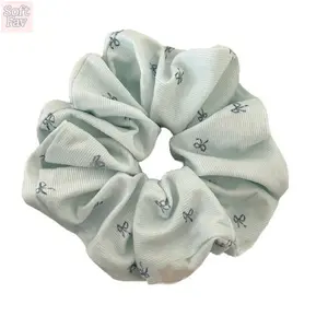 SoftFav 2026 Early Spring Sea Salt Blue High-End Scrunchie Flattering Casual Style Hair Tie New Accessory Hair Ring for Everyday Use Easy to Use Complements Any Outfit outdoorfun