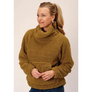 Womens Teddy Bear Brown Polar Fleece Pullover