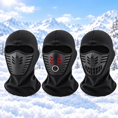 Men & Women's Cotton Full Balaclava Face Cover - 1 PC Protective, Windproof, Dustproof, Breathable Winter Warm Thermal Mask for Ski, Motorcycle, Outdoor Sports