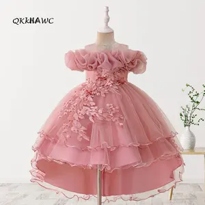Toddler Girls Summers Dresses Trendy Flower Sleeveless Ruffled Tulle Princess Dress for Daily Life and Party