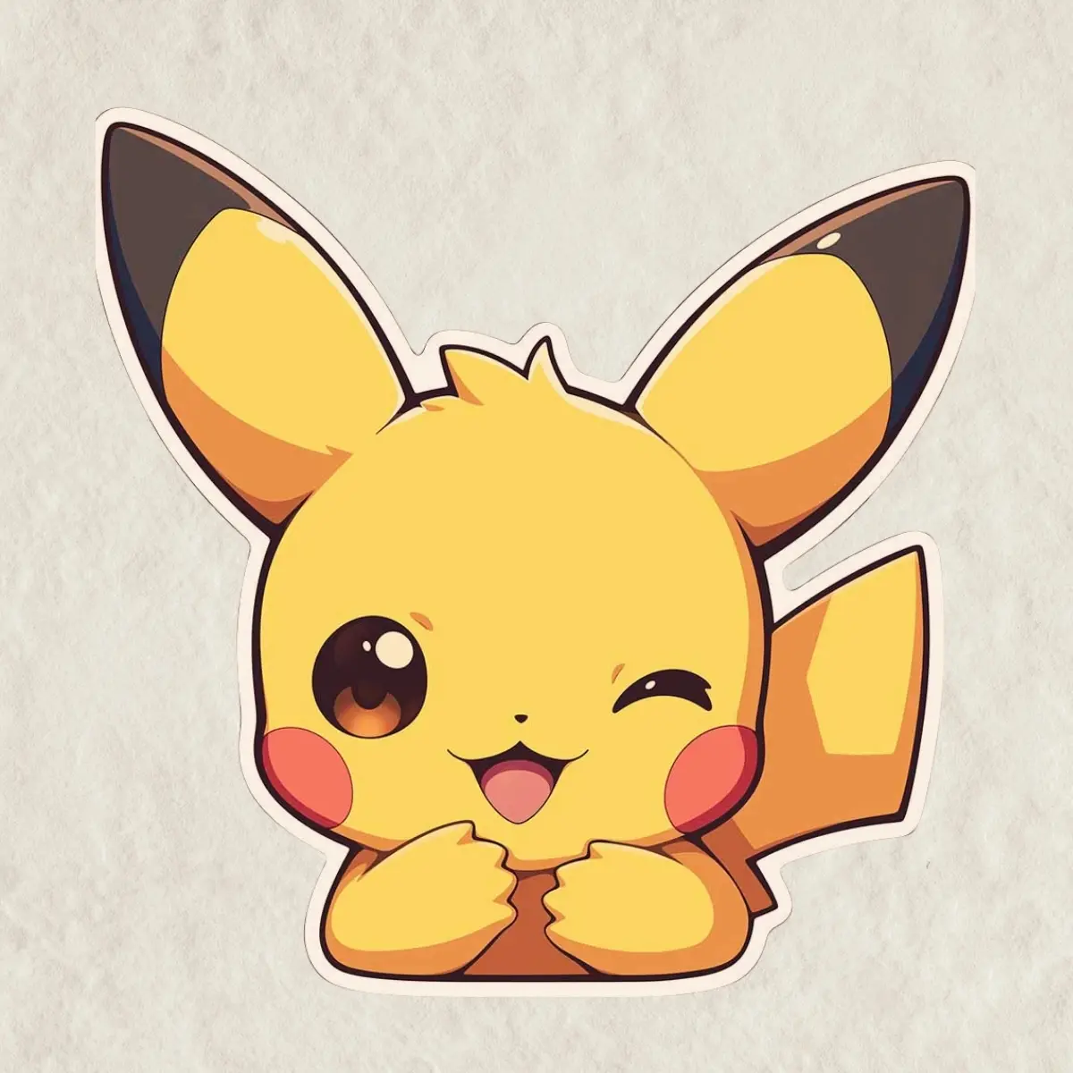 Pikachu Anime Sticker, Cute Kawaii Peeker Anime Sticker, Waterproof Vinyl Decal for Laptop, Water Bottle, Car, Gamer Gift