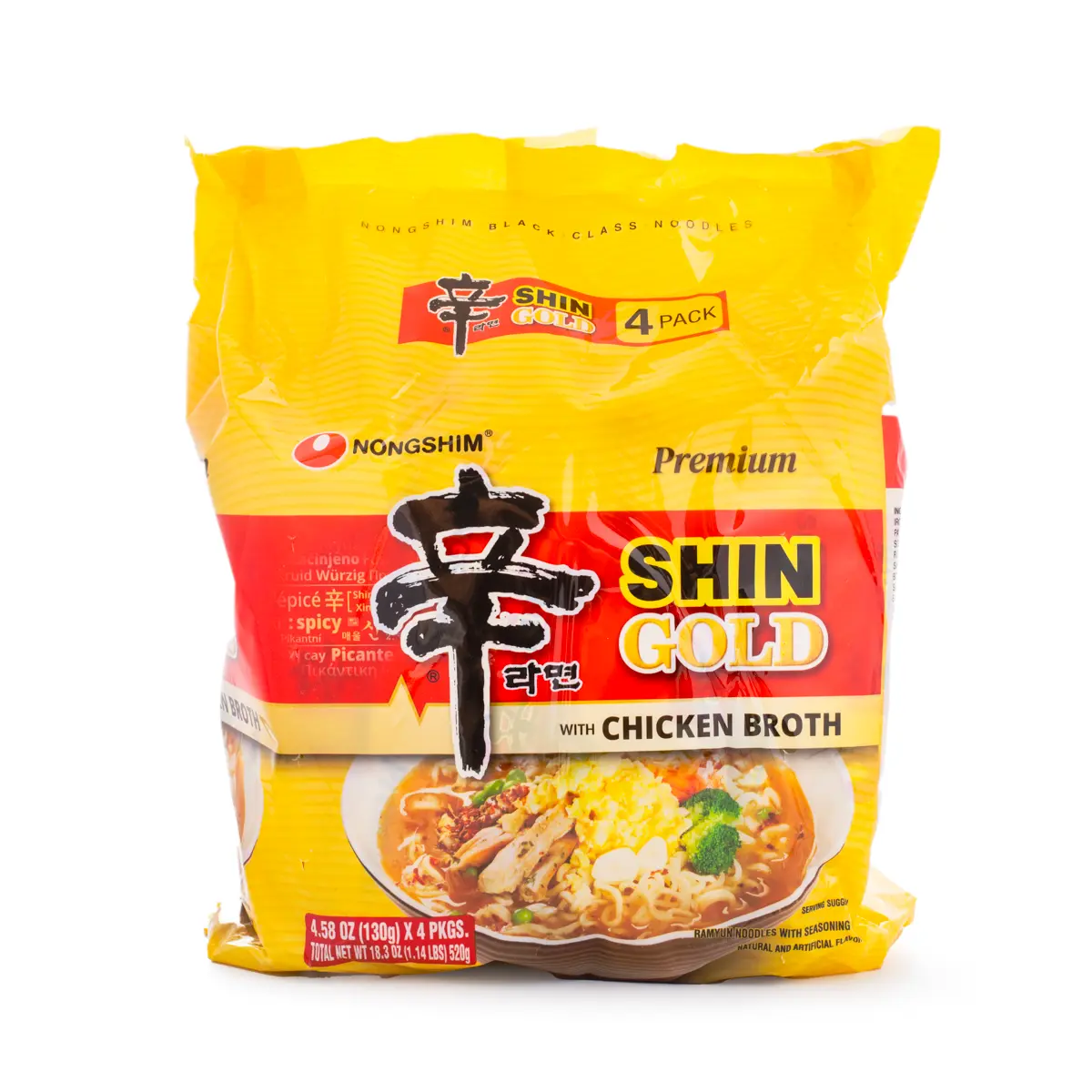 Nongshim Premium Shin Ramyun Gold Ramen 4pks 520 g