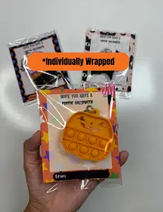 Halloween Pop it keychain| Halloween Party Favors |Trunk or Treat| Teal Pumpkin| Halloween Favors Bulk