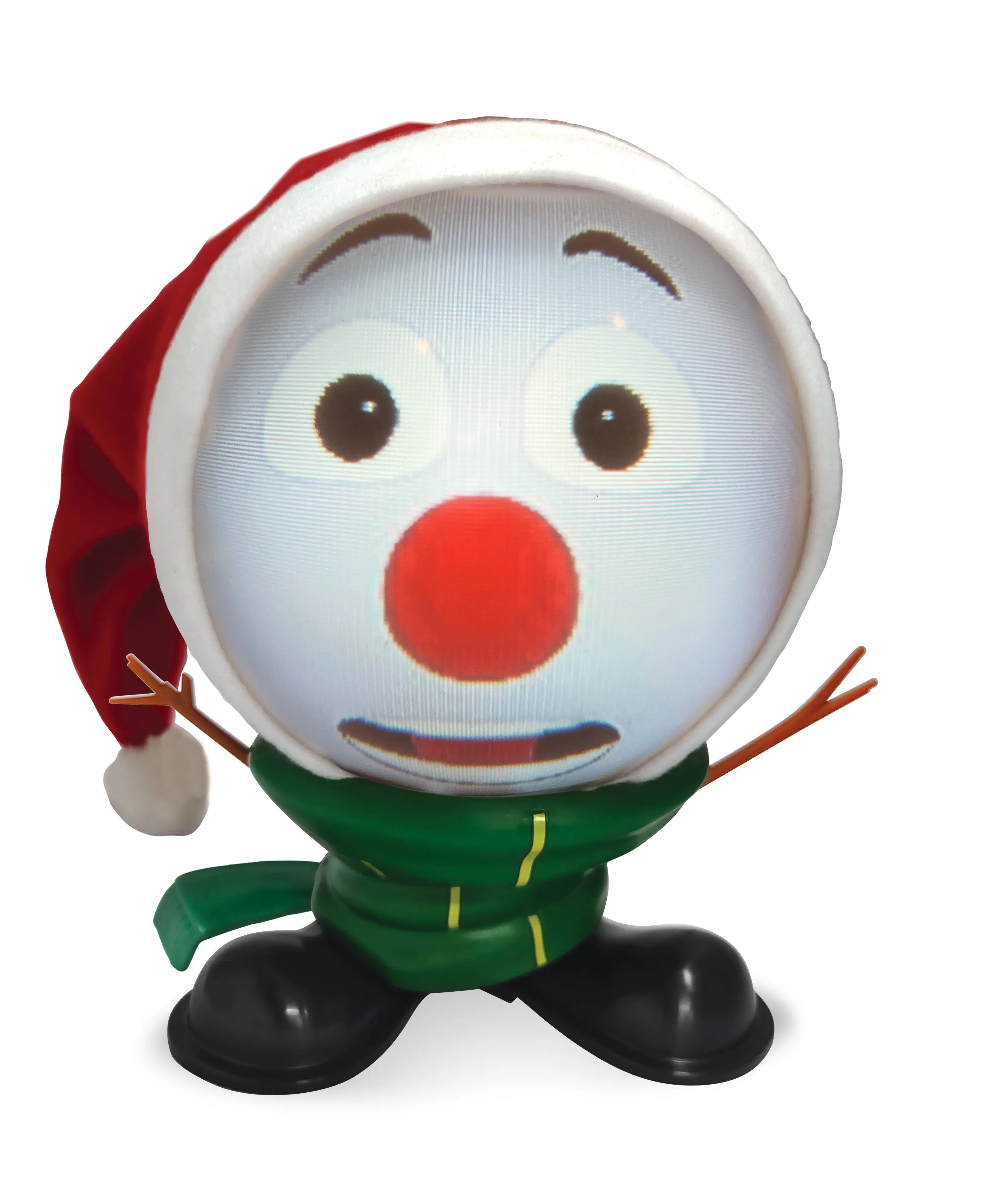 ANIMAT3D Multifunction Talking Animated Mr. Chill Snowman - USB-Powered Plug'n'Play Party Centerpieces, Festive Home Decoration & Table Ornament Gift with Projector, Speaker, Electronic Drum, Button Control