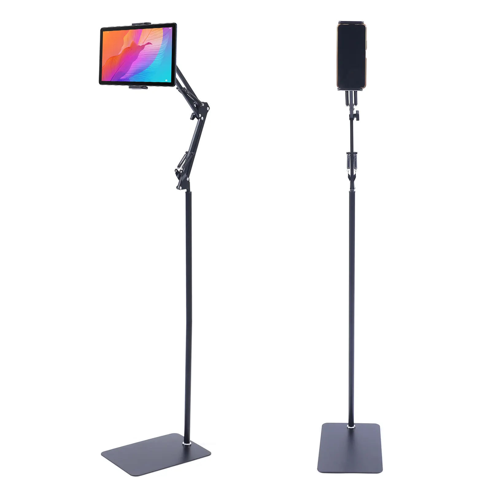 Enhanced Product Title: "360° Rotating Mobile Phone and Tablet Floor Stand - Adjustable Floor Holder for Cell Phones and Tablets"