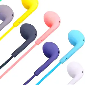 Macaron Universal 3.5mm Wired Earphones - Pastel Matte Hi-Fi Stereo Earbuds without HD Microphone - Noise Isolating In-Ear Headphones for Gaming, Sports, Gym - Compatible with iPhone, Samsung, Xiaomi, PC, & Nintendo Switch - 6 Colors Available