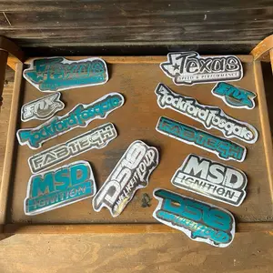 Assorted Brand Name Decals pack of 5 - Double Layered Stickers Featuring Texas Speed & Performance, Fox, Rockford fosgate, Fabtech, MSD Ignition