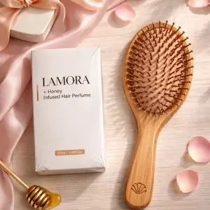 cepillo de cabello bambú Y infusión lamora
