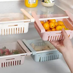 Adjustable Refrigerator Storage Box, Living Room Home Organizer, Egg Fruit Container, Free-Standing Design, Space-Saving Solution, Refrigerator Accessories