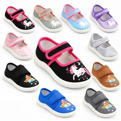 XJYQZFJT Toddler Girls' Casual Sparkly Closed-Toe Ballerina Flats - Fabric Upper, Hook-Loop Strap, Lightweight Textured Sole for Better Traction, 6-7 Years, All Seasons, Comfortable Feel, Dress Match Party Wear (Silver,Pink,Rainbow,Purple)