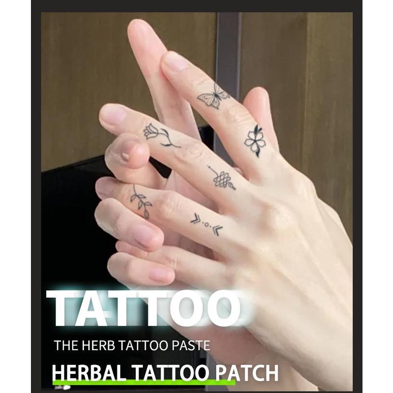 8 Sheets 154 Pcs Tiny Small Temporary Tattoos For Women Men Finger Hands, Cartoon Bohemia Fake Tattoo Stickers For  Parties, Festivals & Halloween,  Bulk Cute Black Long Lasting Vintage Tatoos Neck Cholo,