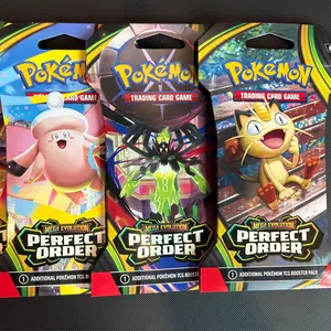 Pokémon TCG: Mega Evolution Perfect Order Bundle of 4 Sleeved Booster Pack - Factory Sealed