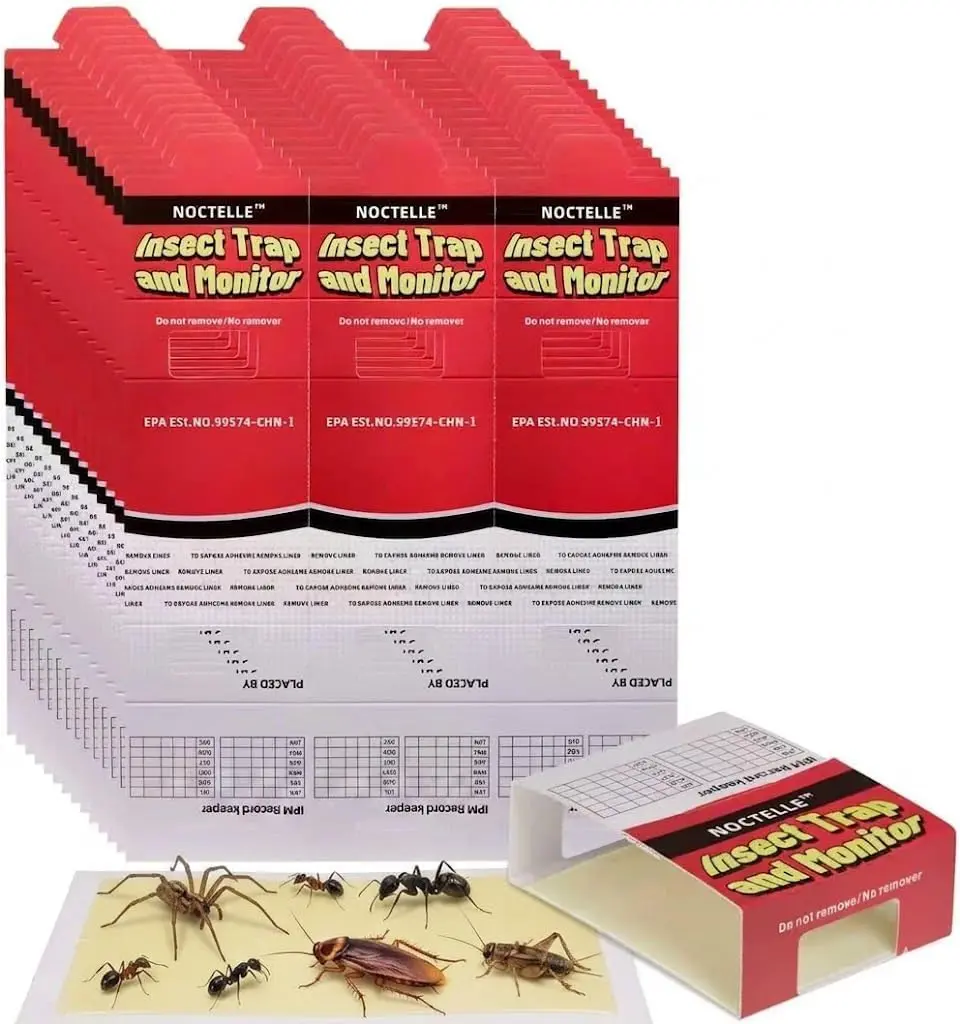 30 Pack Spider Traps Indoor, Ant Traps Indoor, Spider Traps, Sticky Bug Traps Indoor, Adhesive Glue Boards for Crawling Insects, Spider Ant Roach Traps for Home Monitoring Use
