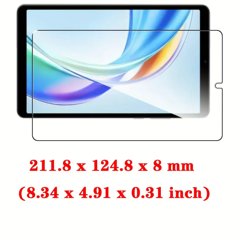 2-pack is suitable for HONOR Pad X7 screen protective film 8.7-inch 2025 model, 2H hardness 9H 10H level fall resistant compatible Glory Tablet X7/X7 Pro, high-definition transparent glass touch sensitive, smooth surface flat screen protective sticker