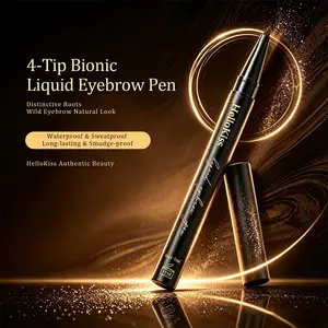 #SummerVibes UCANBE Eyebrow Pen, Dual-Ended Eyebrow Pencil with 4-Fork-Tip & Gel Eyeliner for Women, Eye Brow Pen with Gel Eyeliner Pencil, Microblading Eyebrow Pencils with Hair Like Strokes, Light Brown Cosmetic Makeup