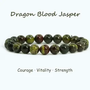 Dragon blood stone natural crystal bracelet,Harness Ancient Energy for Healing & Protection,fashionable and elegant, unisex, suitable for various occasions, crystal bracelet jewelry