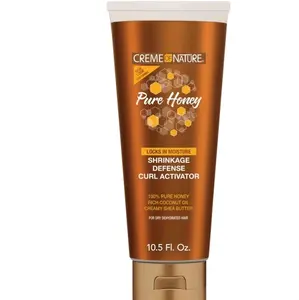 Creme Of Nature Pure Honey Shrinkage Defense Curl Activator 10.5 Ounce Tube with Coconut Oil & Shea Butter for Dry Hair