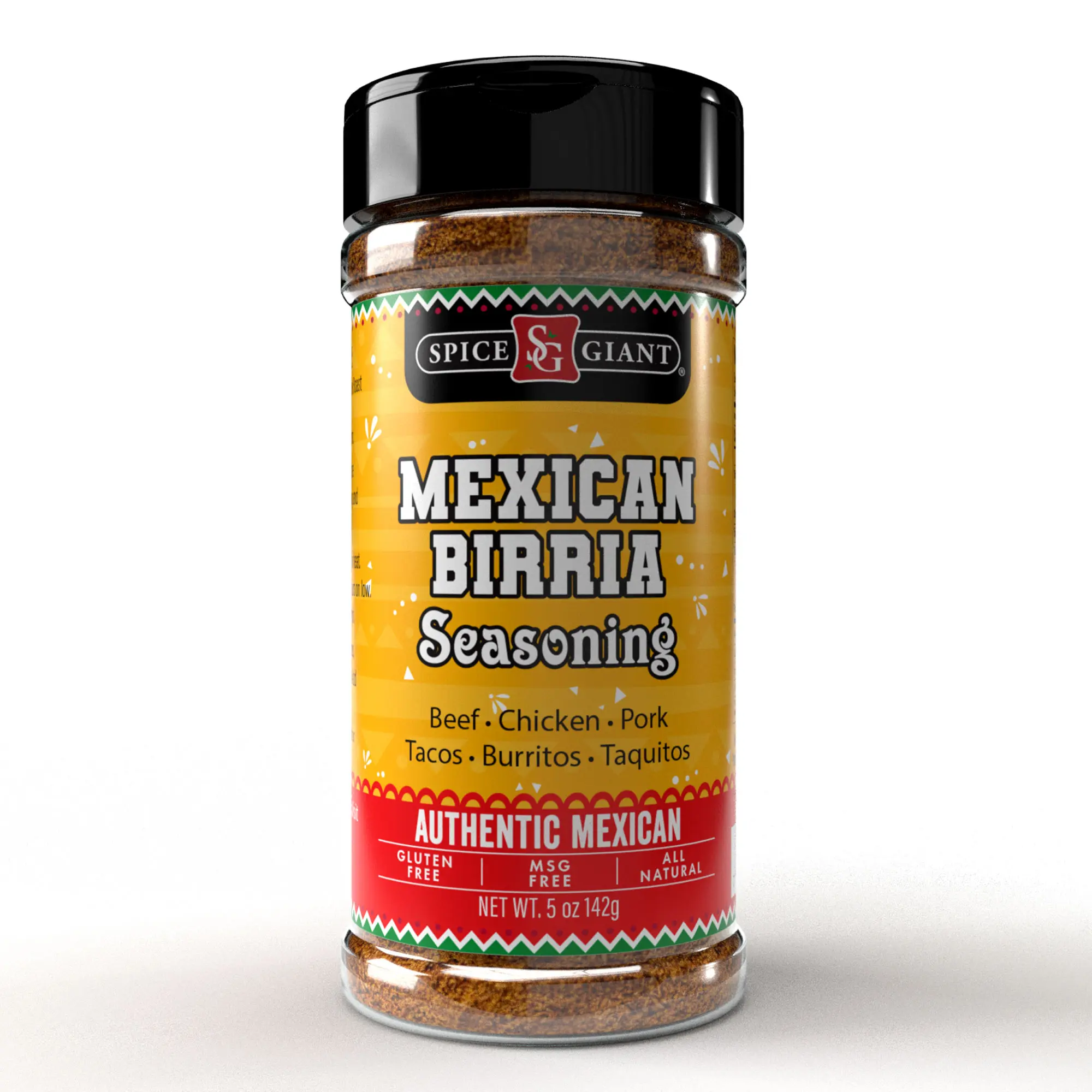 Mexican Birria Seasoning 5 oz | Mexican Spice | All Purpose, Beef, Chicken, Pork & More Seasoning | Tacos | Burritos | Fajitas | Consome I Authentic Blend. Spice Giant