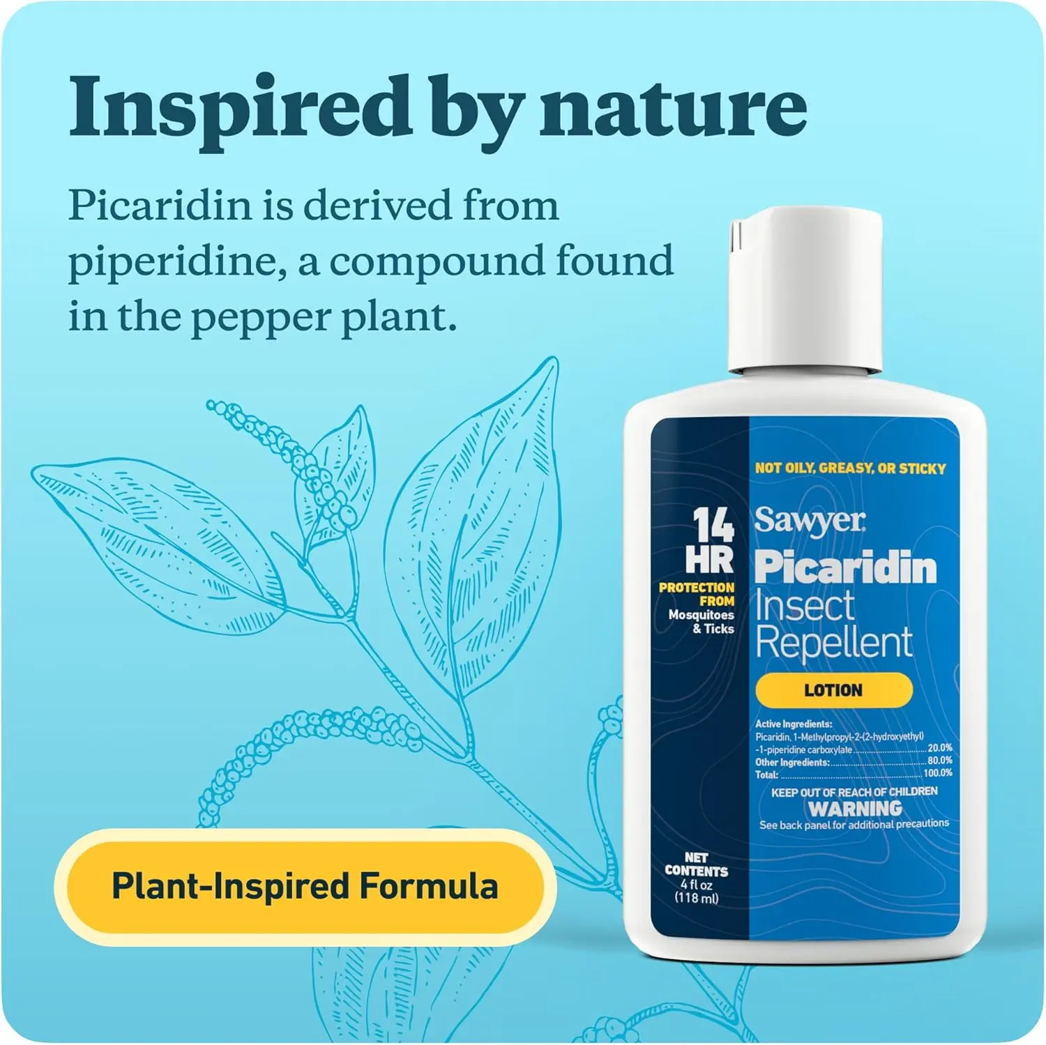 Sawyer Products SP564 Premium 20%-Picaridin Multi-Insect Repellent Lotion, 4-oz Indoor Pest Control Home Care Supply