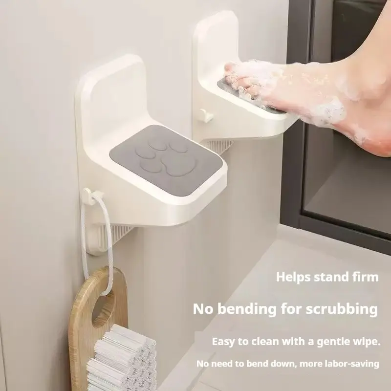 Bathroom Foot Rest Holder, No-Drill Bathing Shower Step, Toilet Foot Massager, Easy Installation, Quick Setup, Ergonomic Comfortable Design, Perfect for Daily Use