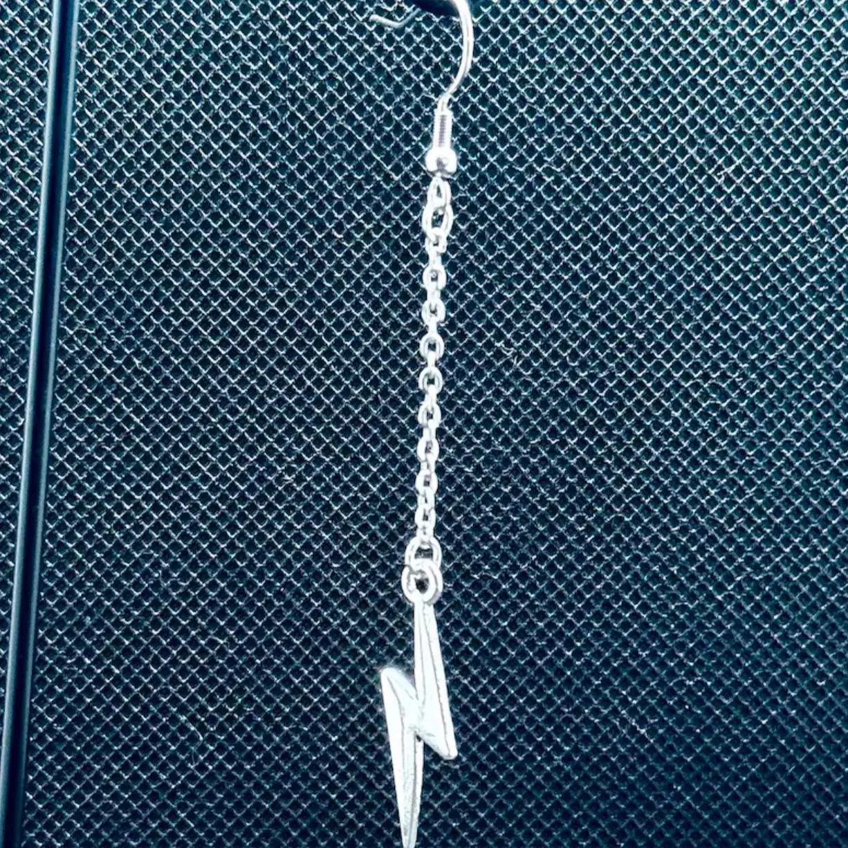 Handcuff Dangle Single Earring - Punk Rock Style, Single Design, Lightweight, stainless steal hoop