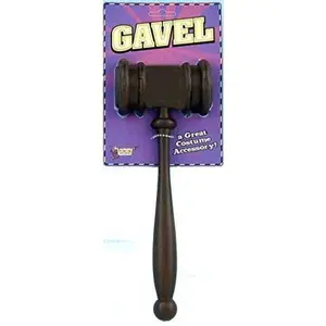 Judge Gavel - Brown - Plastic - Judge Judy - Costume Accessory Prop