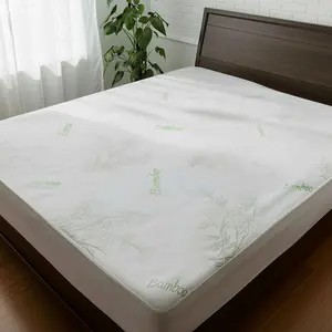 Waterproof Mattress Protector Cover- Bamboo Viscose 260 GSM Mattress Cover, Breathable, Noiseless, Fitted Style, Fits Upto 15 Inches deep Mattress (California King)