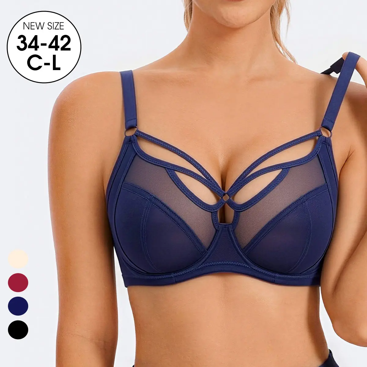 SkandyBras Unlined Minimizer Large Size Elegant Bra Big Chest Revealing Small Full Coverage Bra 2026