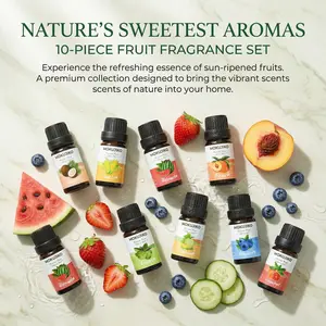 10 piece set of fruit essential oil | diffuser, humidifier, candle making, creating a fresh air atmosphere